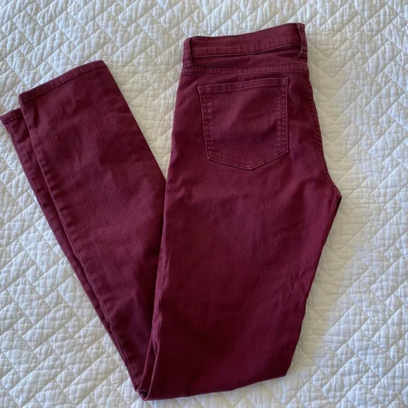 Tory Burch Super Skinny Jean in Burgundy - Picture 2 of 8